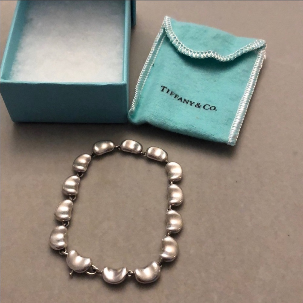 Vintage Tiffany Elsa Peretti sterling silver bean bracelet